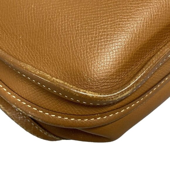 Auth HERMES Evelyne II PM Gold Veau Epsom square K Shoulder Bag - Picture 4 of 16